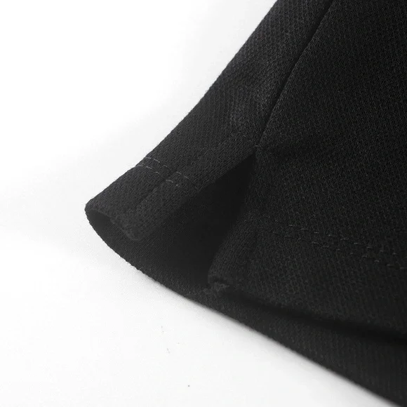 MIU MIU black long-sleeved polo shirt